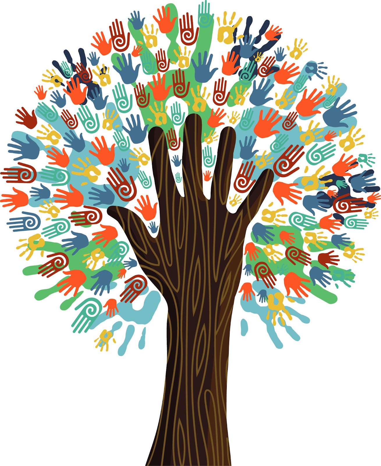 Tree hand graphic
